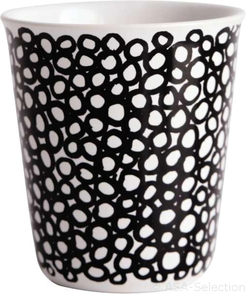 ASA Selection Coppetta Becher Espresso, Kaffeetasse, Tasse, Ton, Curls, Schwarz / Weiß, 100 ml, 44006214 Bild 1