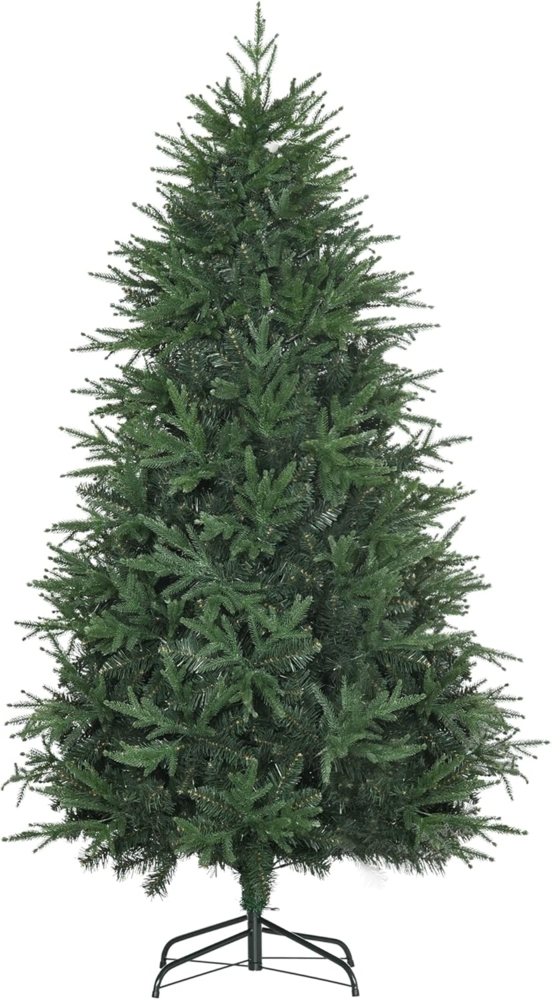 HOMCOM Künstlicher Weihnachtsbaum Kunsttanne, realistisches Aussehen, schneller Aufbau, Künstlich, Beschneite Optik Bild 1