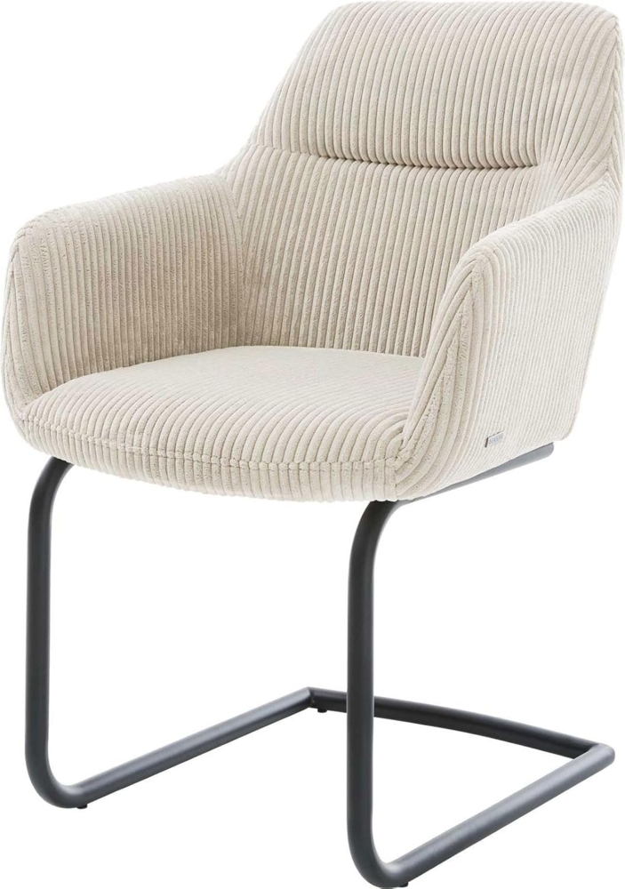 Freischwinger Pejo-Flex Cord Beige Freischwinger rund Schwarz Taschenfederkern Bild 1