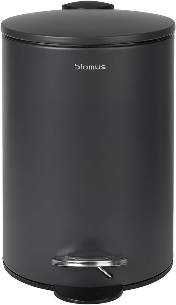 Blomus Treteimer TUBO, Mülleimer, Papierkorb, Abfalleimer, Stahl pulverbeschichtet, Kunststoff, anthrazit, 5 L, 68947 Bild 1