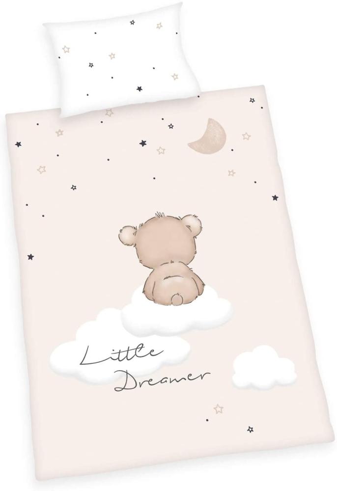 Herding Little dreamer Bio Bettwäsche Set, GOTS zertifiziert, Wendemotiv, Kopfkissenbezug 40 x 60cm, Bettbezug 100 x 135cm, Baumwolle/Renforcé, Mehrfarbig, 100x135 Bild 1