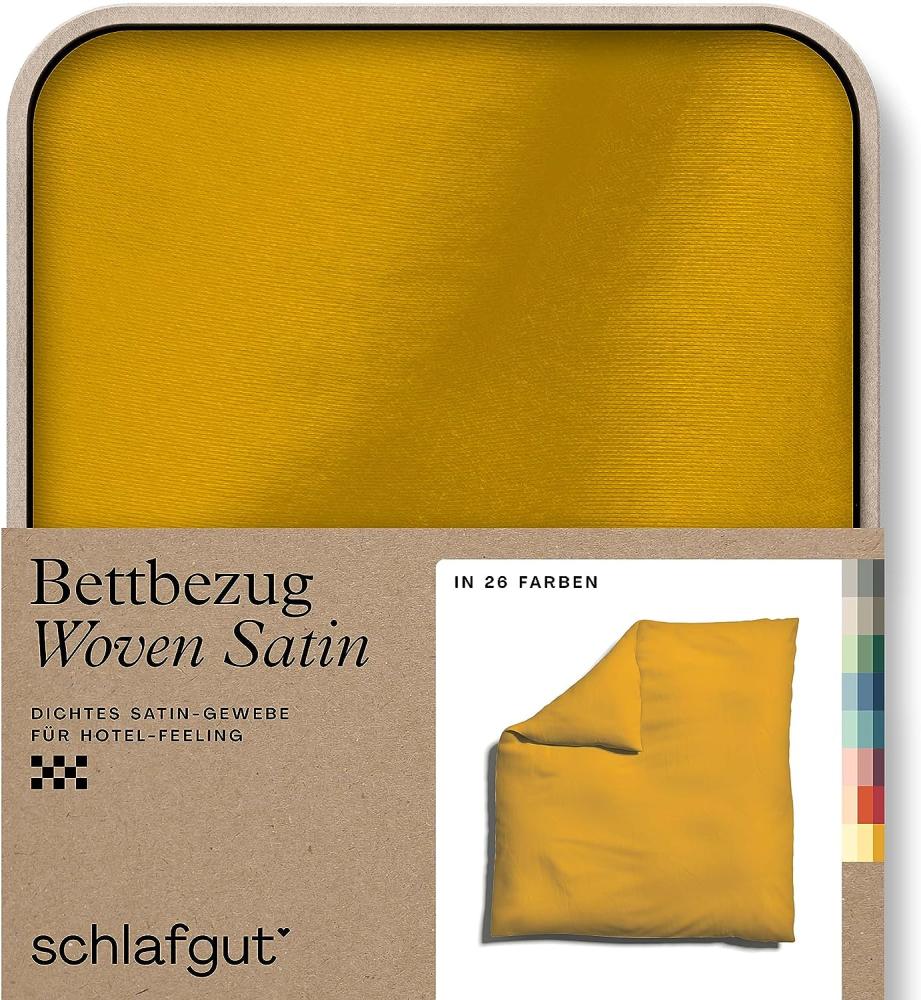 Schlafgut Woven Satin Bettwäsche|Bettbezug einzeln 200x200 cm| yellow-deep Bild 1