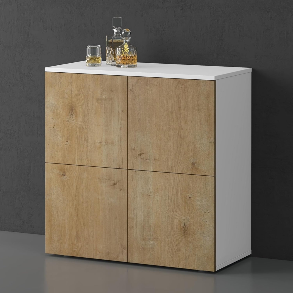 doporro Sideboard Kommode Möbel Mehrzweckschrank Push-to-Open Aufbewahrungsschrank Bild 1