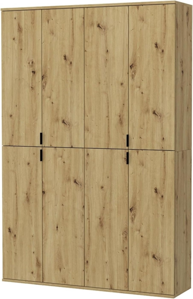 Garderobenschrank Line-Up in Eiche 122 x 193 cm Bild 1