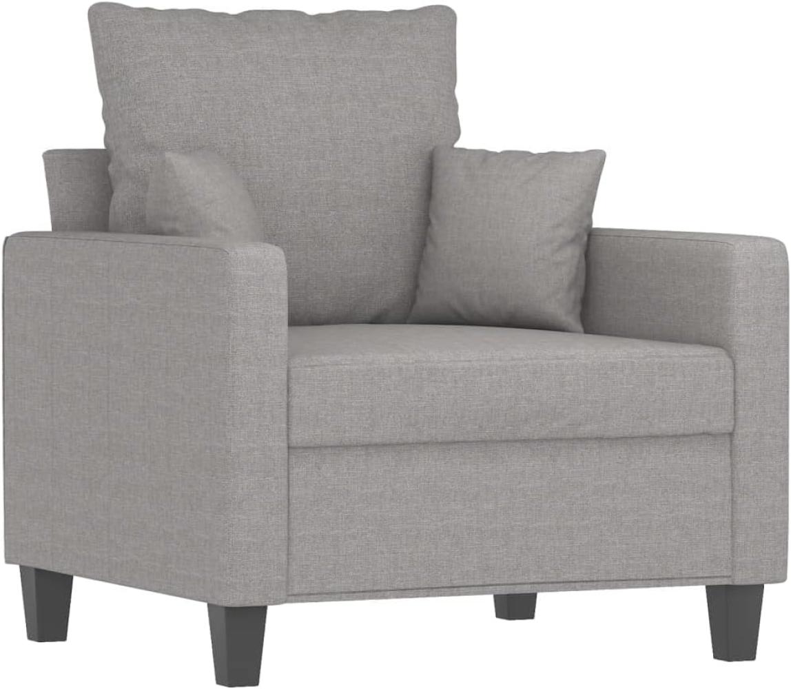 1-Sitzer-Sofa Hellgrau 60 cm Stoff [348815] Bild 1