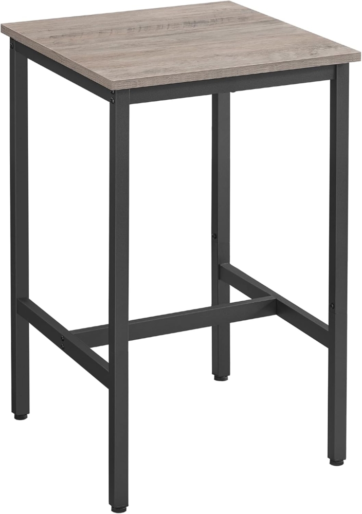 Songmics 'Vasagle' Stehtisch mit stabilem Stahlgestell, greige-schwarz, 60 x 60 x 90 cm Bild 1