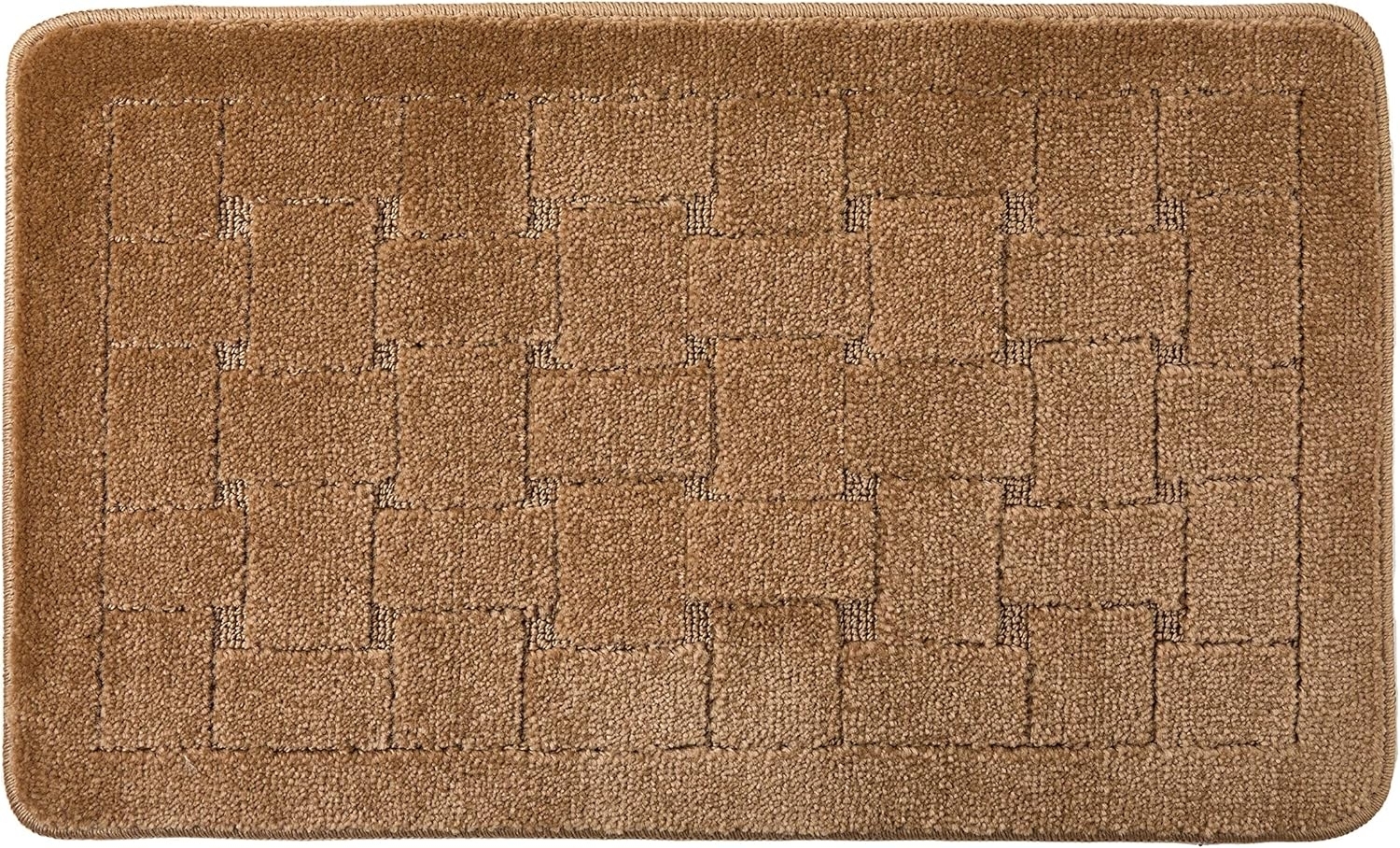 Emma Barclay Orkney Badematte, Kreuzschraffur, 45x75 cm, Beige Bild 1