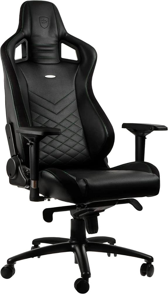 noblechairs Epic Gaming Stuhl - Bürostuhl - Schreibtischstuhl - PU-Kunstleder - Inklusive Kissen - Schwarz/Grün Bild 1