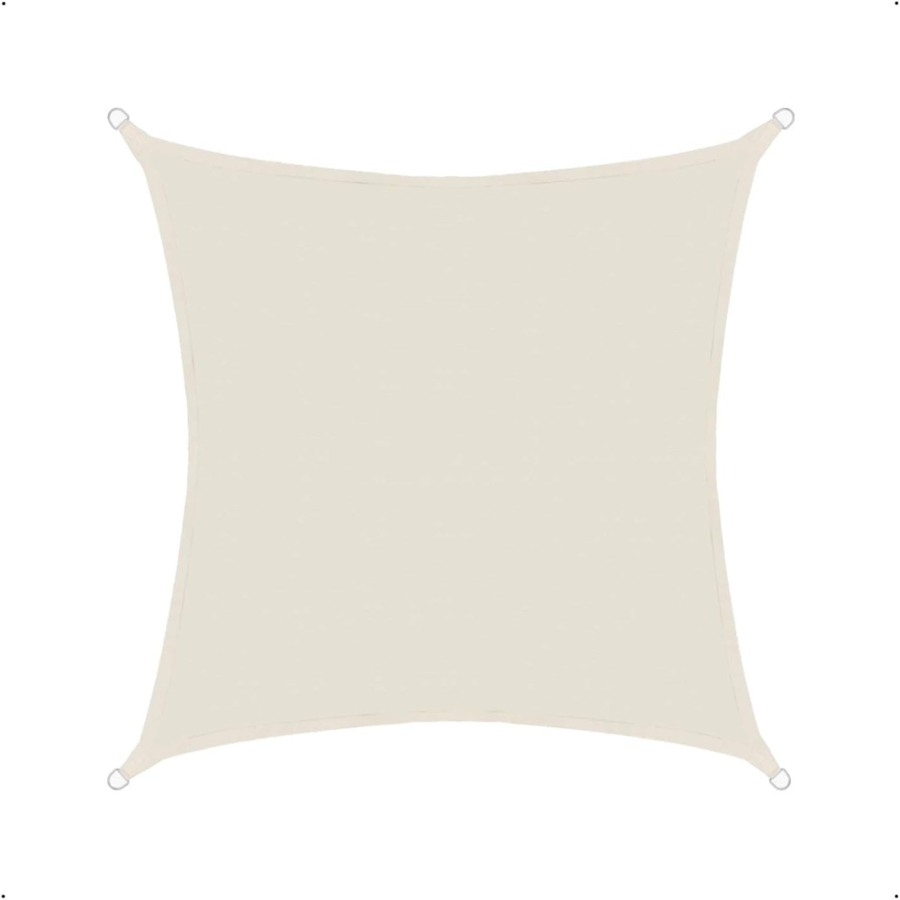 anndora Sonnensegel Tarp 3 x 3 Meter quadratischer Sonnenschutz, luftdurchlässiger Stoff Bild 1