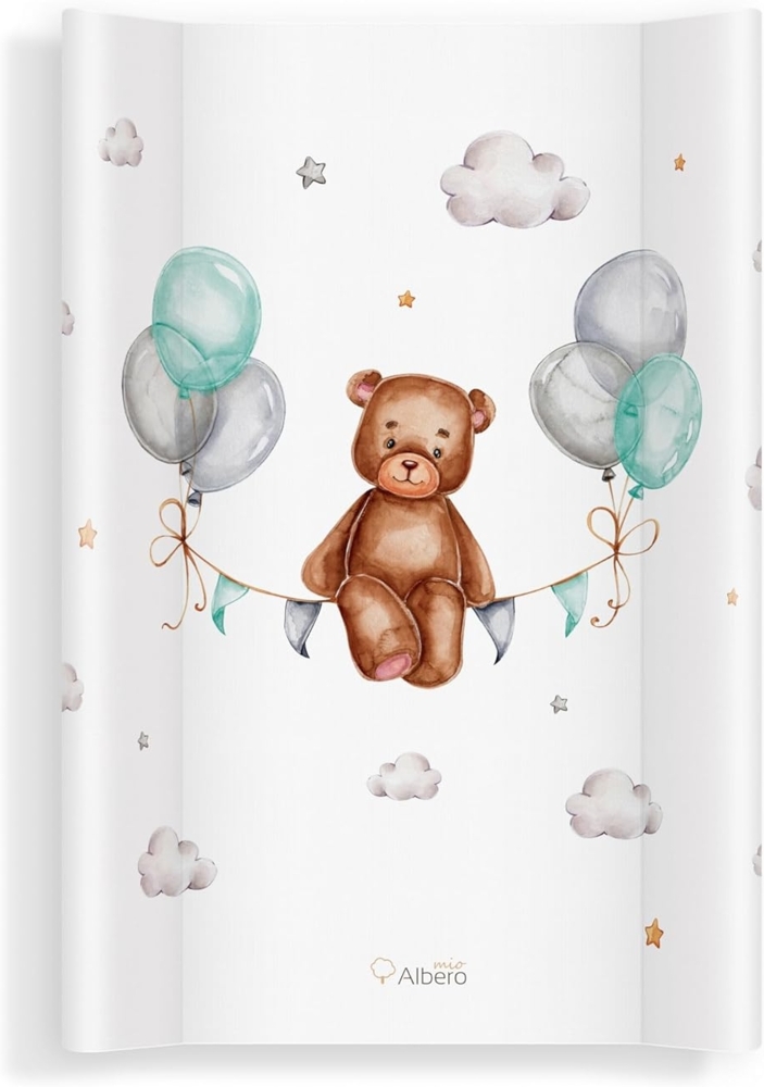 Harte Wickelauflage für Babybett 47x70 mit Sicherheitsfüßen Wickelunterlage Abwaschbar Wasserdicht Wickeltisch Zubehör Teddybär Baby Changing Mat Bild 1