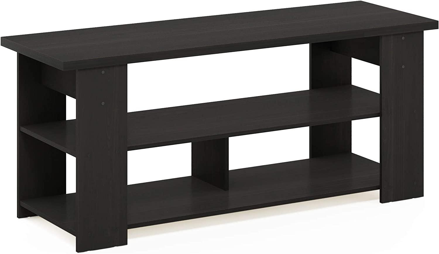 Furinno JAYA Großer TV-Schrank für bis zu 50-Zoll-TV und Ablageflächen, holz, Espresso, 39. 5 x 39. 5 x 50. 8 cm Bild 1