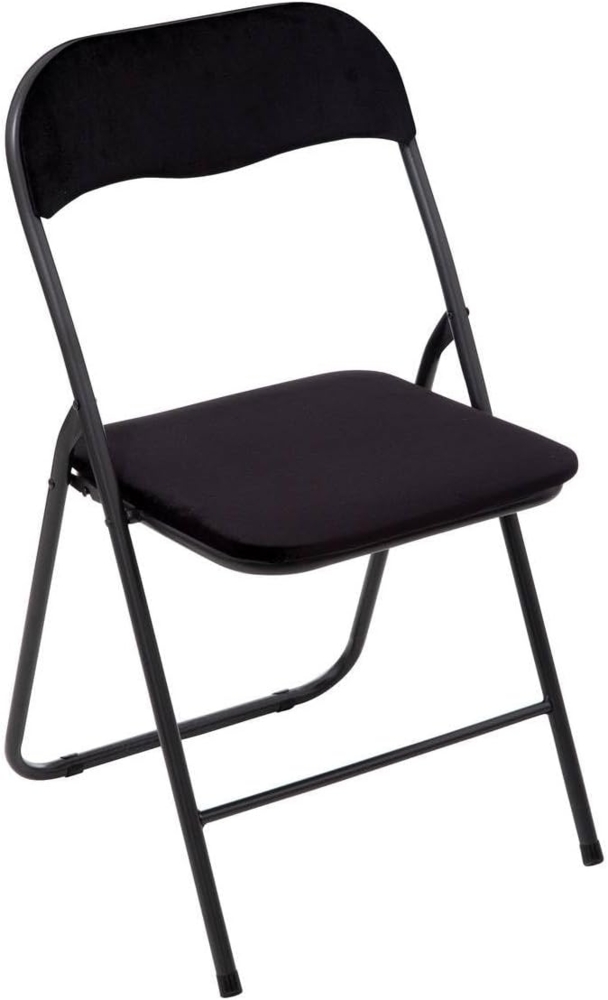 5five - klappstuhl aus schwarzem samt Bild 1