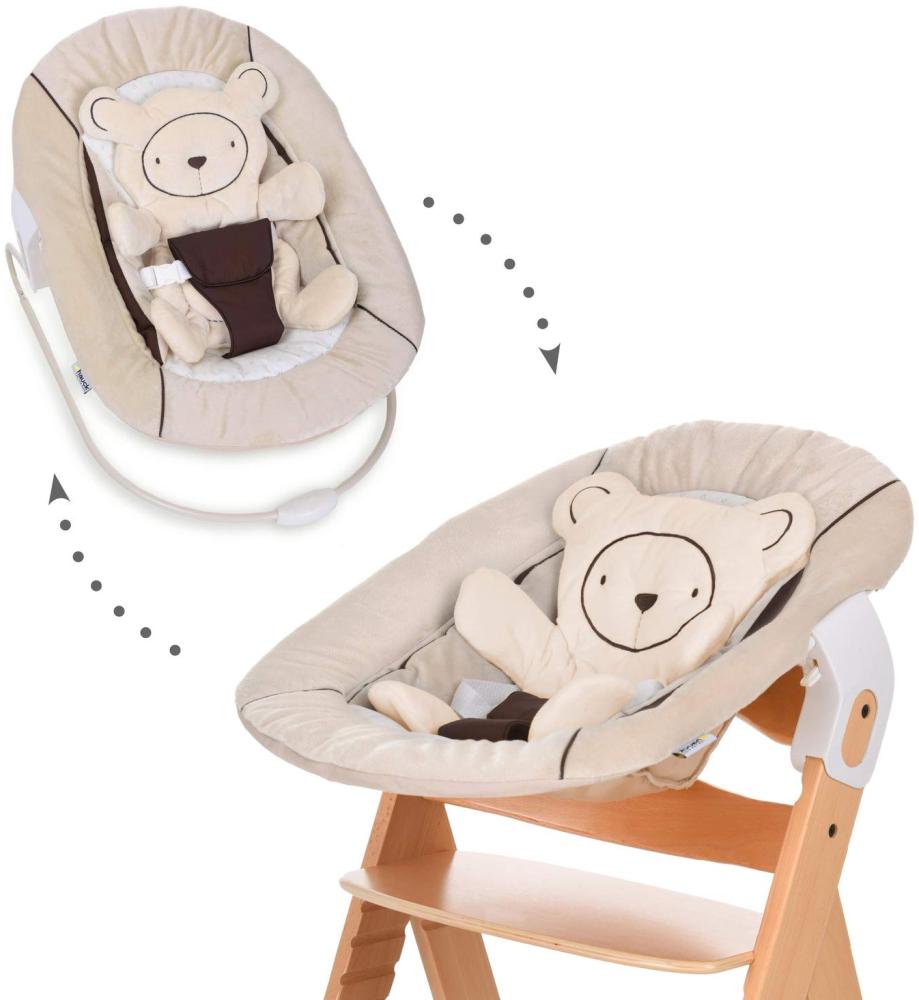 HAUCK 'Hearts Beige' Neugeborenen Aufsatz / Alpha Bouncer 2in1 Bild 1