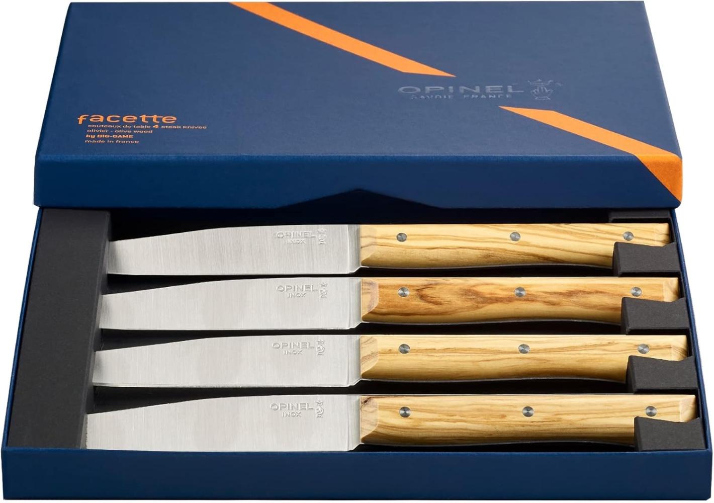 Opinel Tischmesserset Facette 4-teilig Esche Bild 1