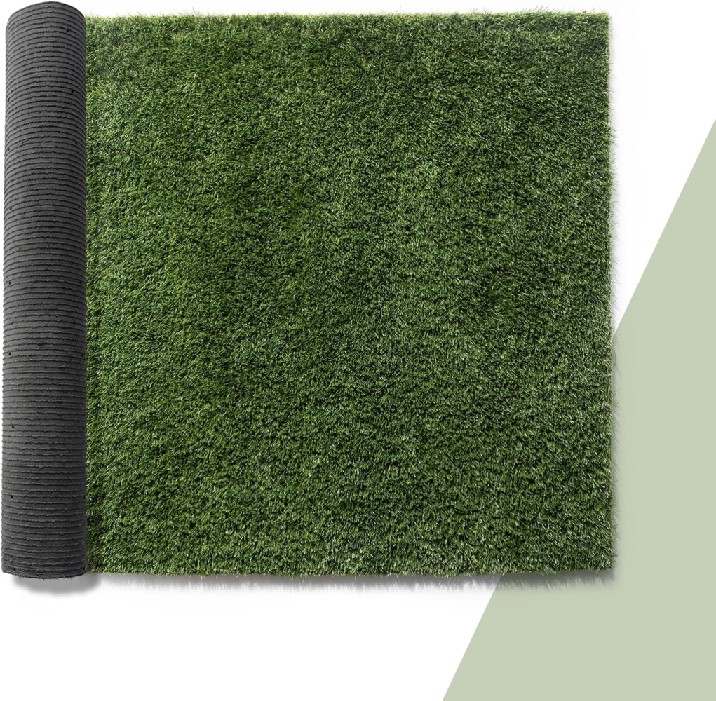 Paco Home Kunstrasen für Garten Balkon Terrasse Rasenteppich Indoor Outdoor Teppich Natürlich Weich Natur Optik Waschbar, Model:25mm, Größe:200x300 cm Bild 1