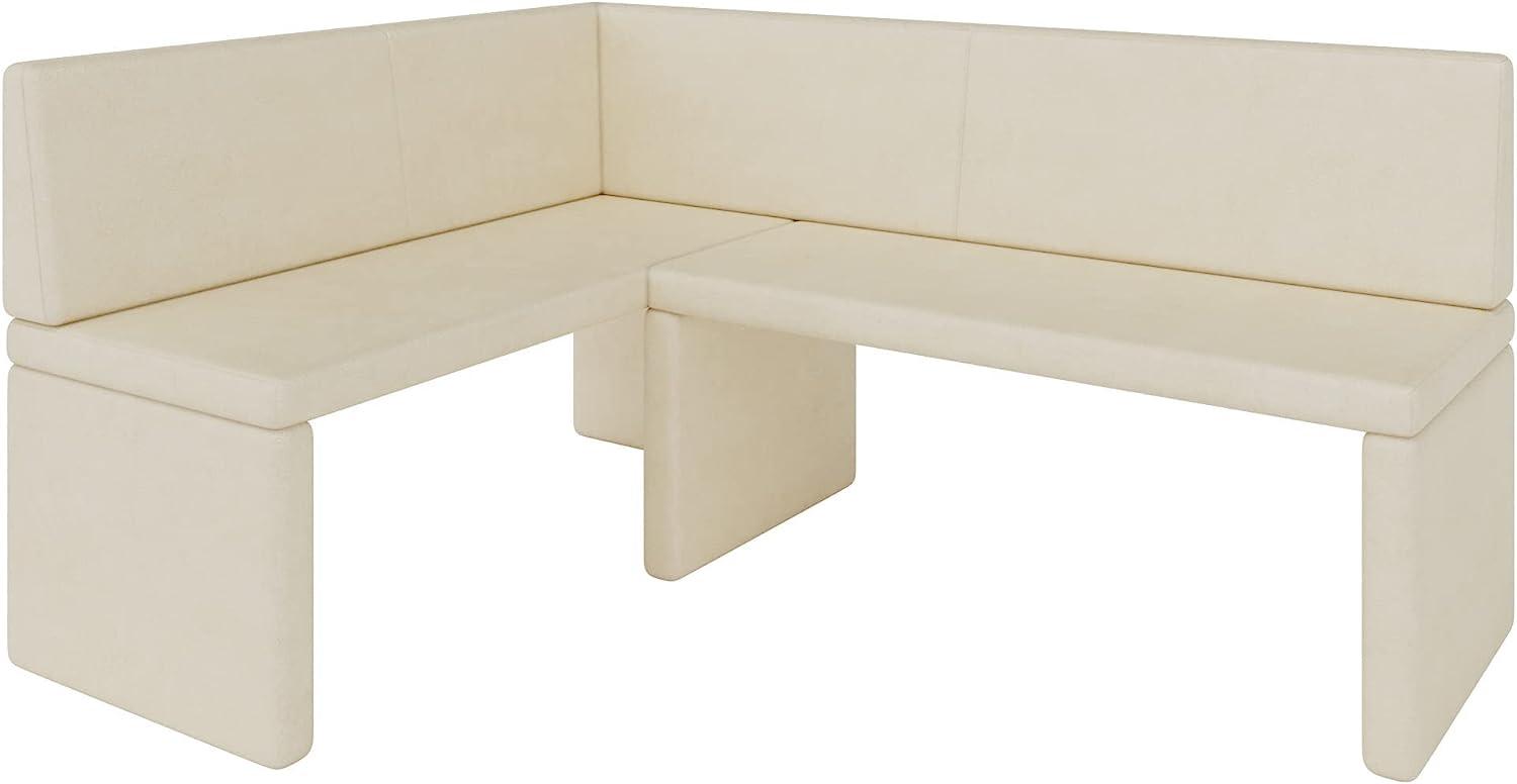 Eckbank Akiko Corner Bench - Eckbankgruppe für Ihrem Esszimmer, Küche modern, Sitzecke, Essecke. Perfekt für Küche, Büro und Rezeption. Solide und Starke Verarbeitung. (Soft 18, 142x196cm Links) Bild 1