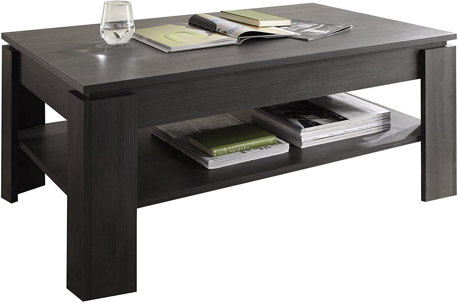trendteam smart living Wohnzimmer Couchtisch Wohnzimmertisch Universal, 110 x 47 x 65 cm in Esche Grau mit zusätzlicher Ablagefläche Bild 1