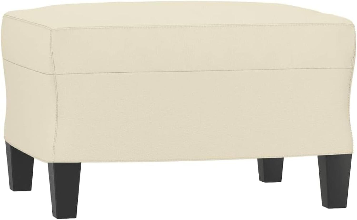 vidaXL Fußhocker Creme 60 x 50 x 41 cm Kunstleder [349336] Bild 1
