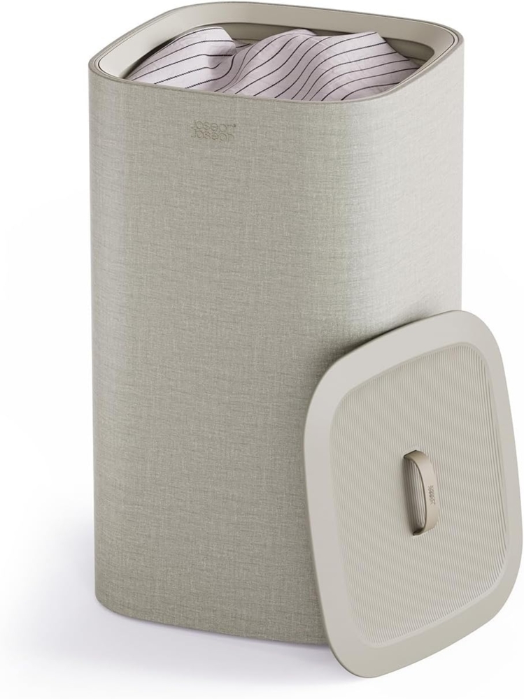 Joseph Joseph Tota One 60L ecru Großer Wäschekorb mit einem Fach Bild 1