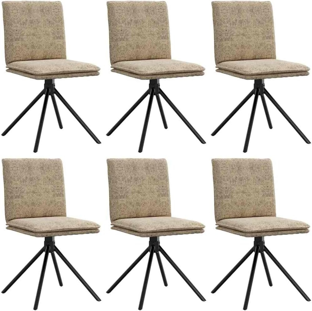 vidaXL Esszimmerstühle 6 Stk. Hellgrau Wildleder-Optik 3315649 Bild 1