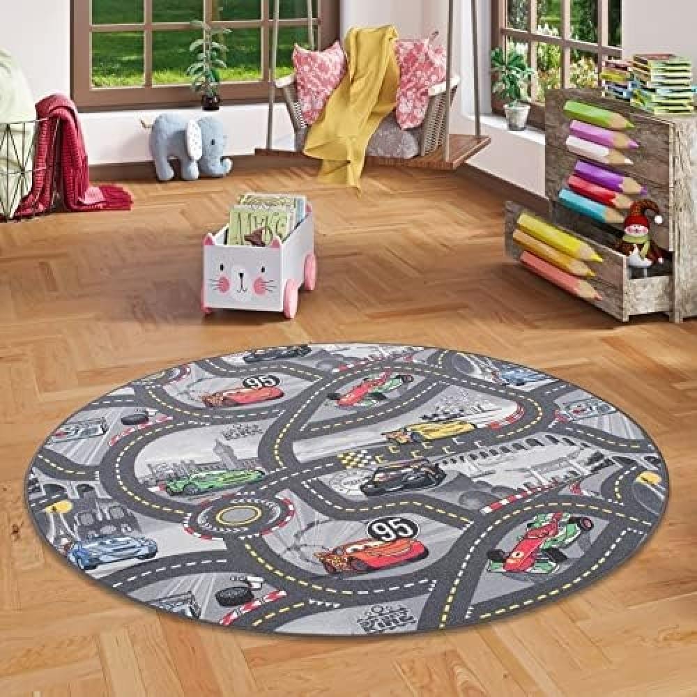 Snapstyle Kinderteppich Kinder und Spielteppich Disney Cars Rund, Rund, Höhe: 4 mm Bild 1