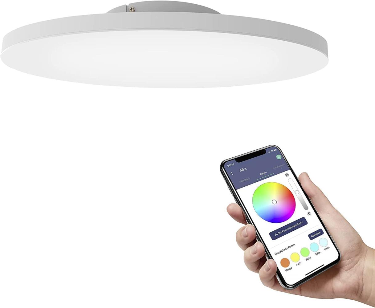 Eglo 900056 LED Deckenleuchte TURCONA-Z rahmenlos, weiss H:7. 5 Ø:60cm dimmbar 2700-6500K mit Connect-Z Funktion Bild 1