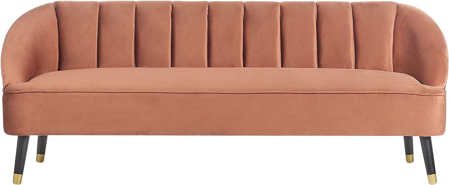 3-Sitzer Sofa Samtstoff goldbraun ALSVAG Bild 1