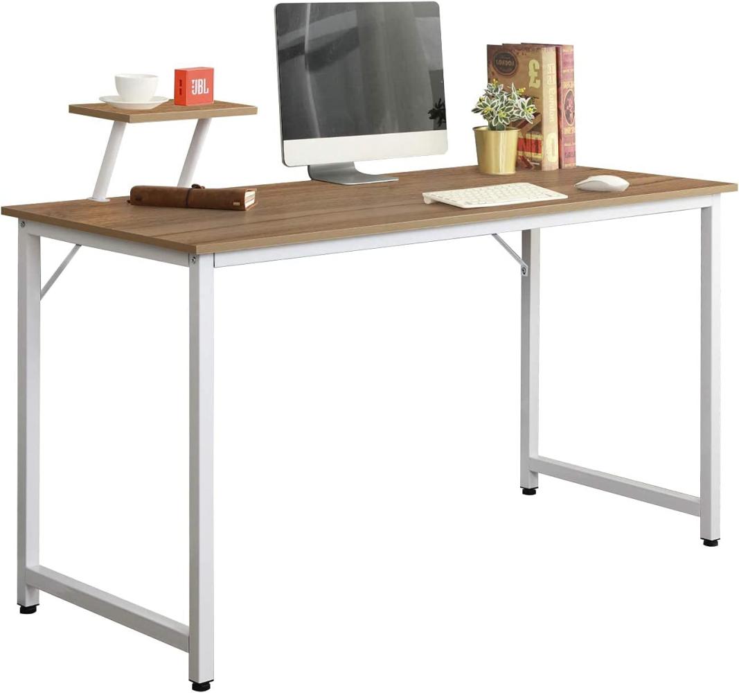 soges Schreibtisch 100x50cm Computertisch PC Laptop Tisch Arbeitstisch Bürotisch Holz, stabil und langlebig Tisch für Zuhause und Büro, Eiche WK-JK100-OK Bild 1