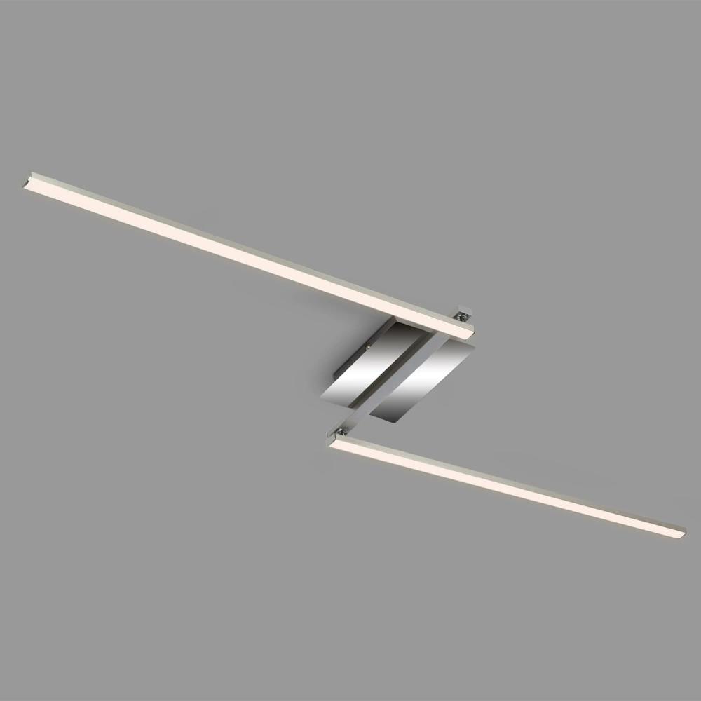 BRILONER - LED Deckenlampe schwenkbar, warmweiße Lichtfarbe, 12 Watt, 1400 Lumen, LED Lampe, LED Deckenleuchte, Wohnzimmerlampe, Schlafzimmerlampe, Küchenlampe, 143,6x12x6,6 cm, Alufarbig Bild 1