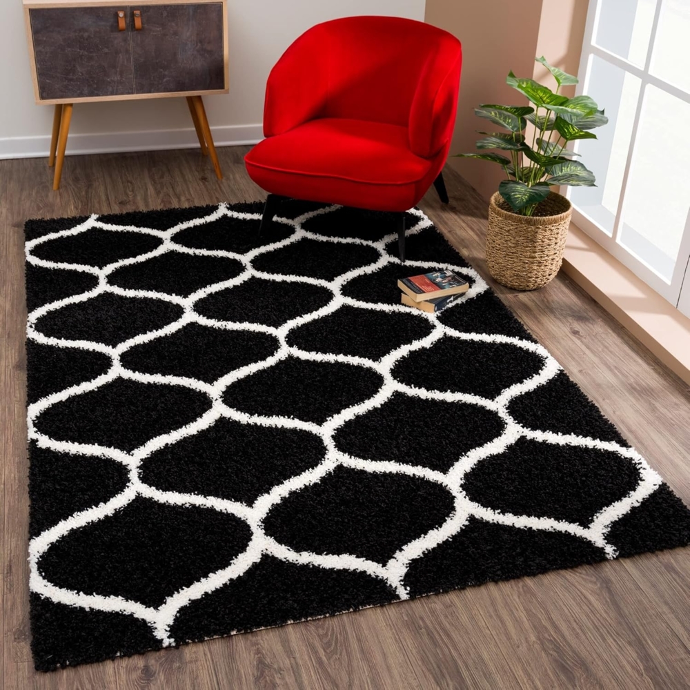 Sanat Hochflor-Teppich Madrid, rechteckig, Höhe: 30 mm, Wohnzimmer, Langflor, Shaggy Teppich Bild 1