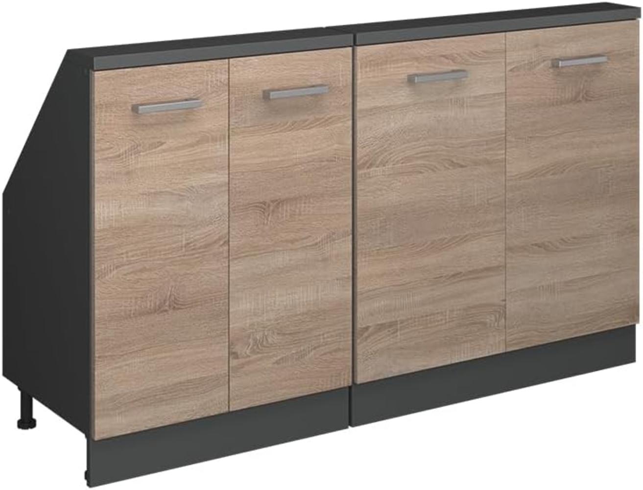 Dachschrägenschrank-Set Rion Sonoma/Anthrazit 2er Set Vicco Bild 1