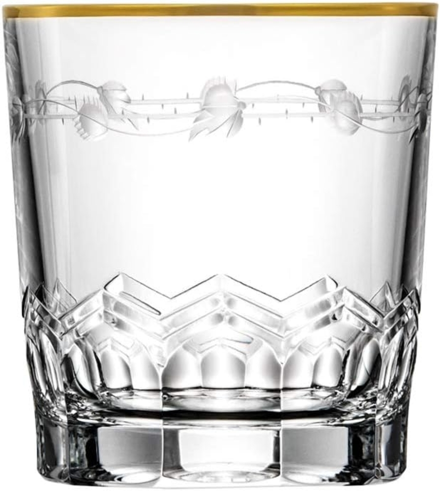 Whiskyglas Kristall Lilly Gold clear (9,3 cm) Bild 1