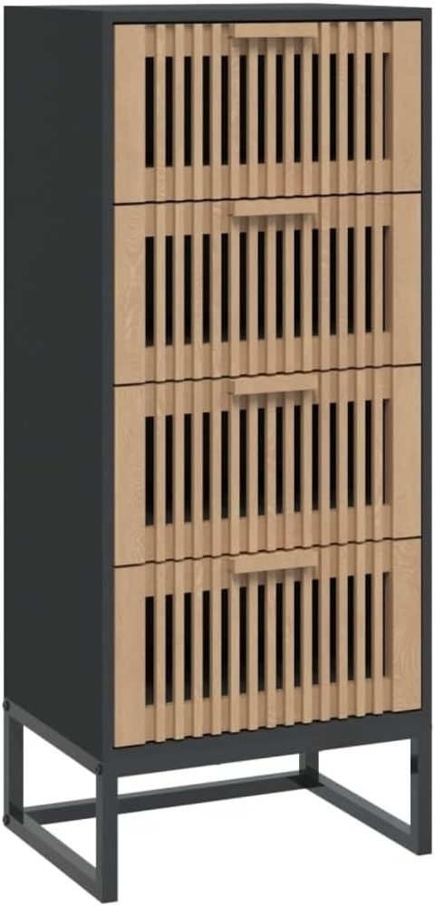 vidaXL Highboard Schwarz 40x30x95 cm Holzwerkstoff 352125 Bild 1