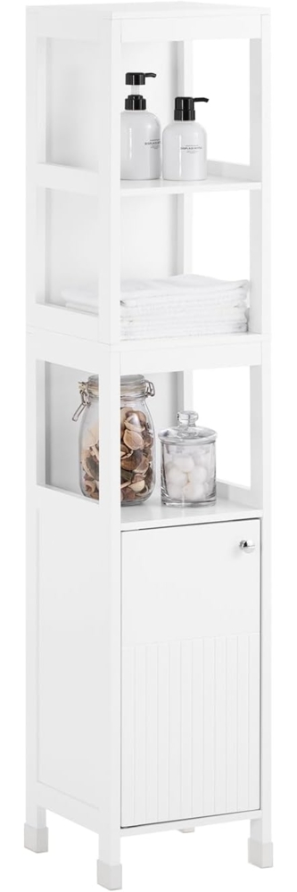 SoBuy Hochschrank BZR187 mit 2 Türen und 6 Fächern Aufbewahrungsschrank Badezimmerschrank Bild 1
