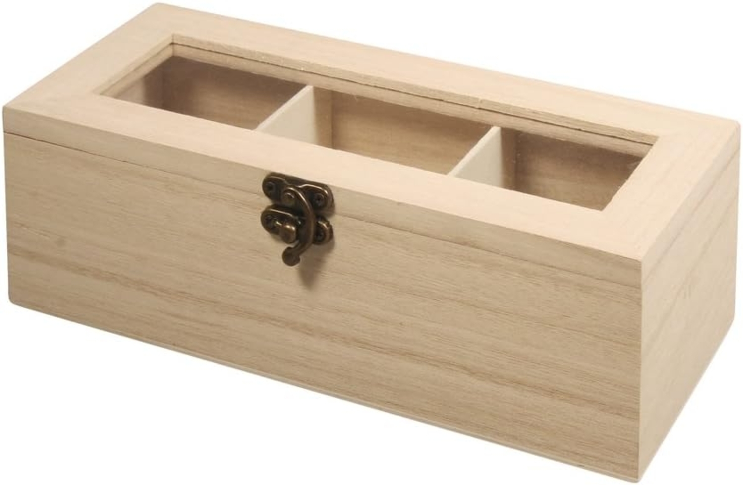 Holz Teebox FSC Mix Credit, 21,5x9x7cm, 3 Fächer Bild 1