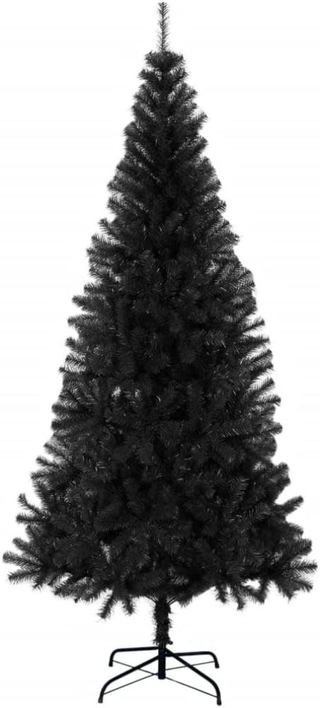 vidaXL Künstlicher Weihnachtsbaum mit Ständer Schwarz 180 cm PVC 321001 Bild 1