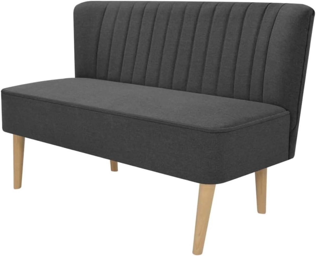 vidaXL Sofa Stoff 117x55,5x77 cm Dunkelgrau 244071 Bild 1