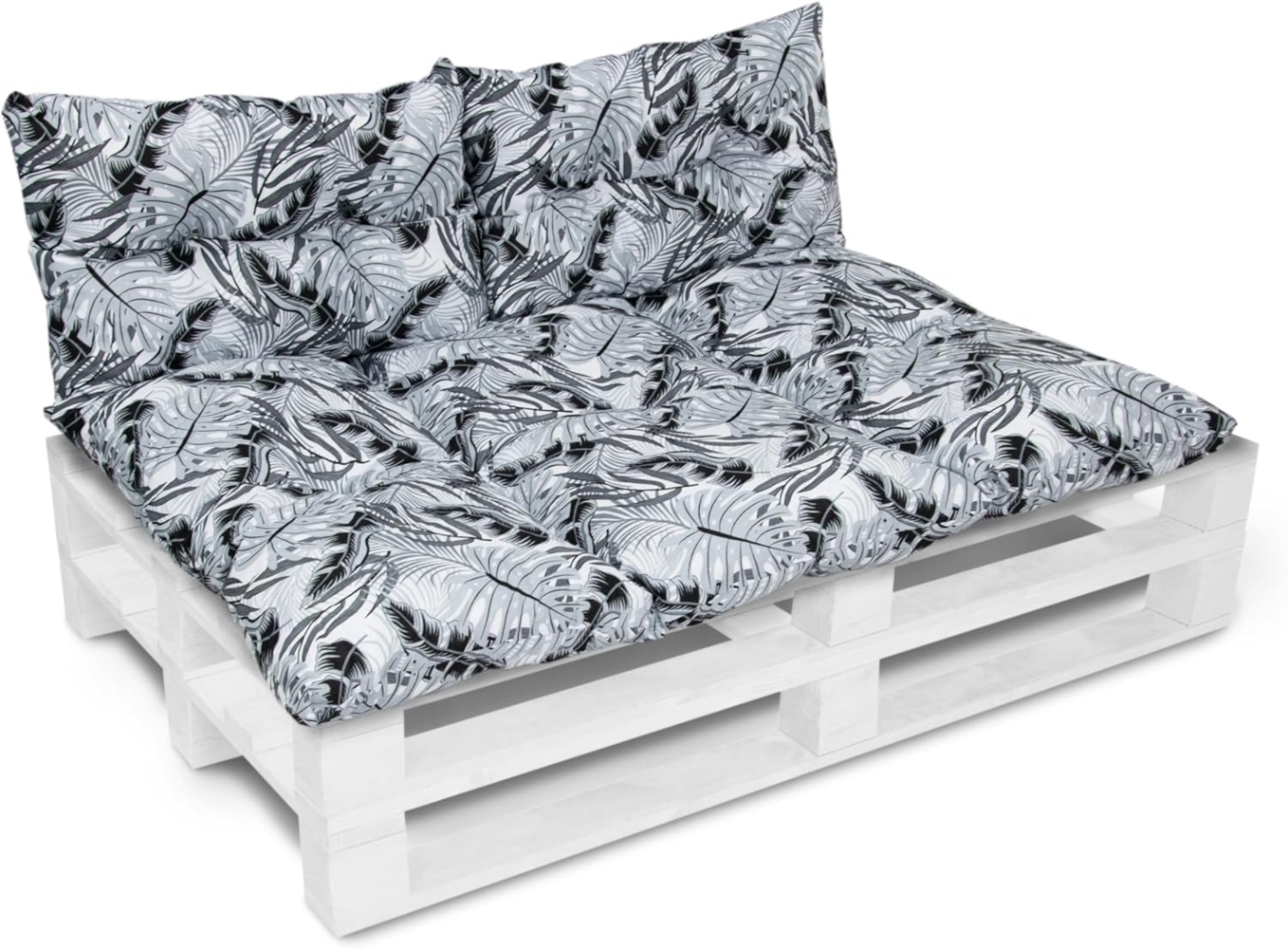 Amilian Stuhlkissen - Bankauflage - Gartenbankauflage - 80x120cm + 2 x 40x60cm, 3er Set - Gartenbankauflage - Pallettensitzkissen - Bankkissen Bild 1
