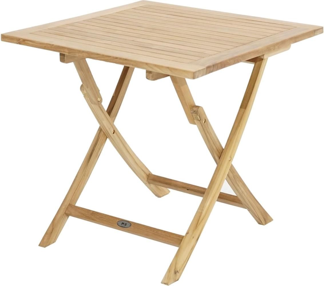 Klapptisch York - Premium-Teak Natur - 70 x 70cm Bild 1