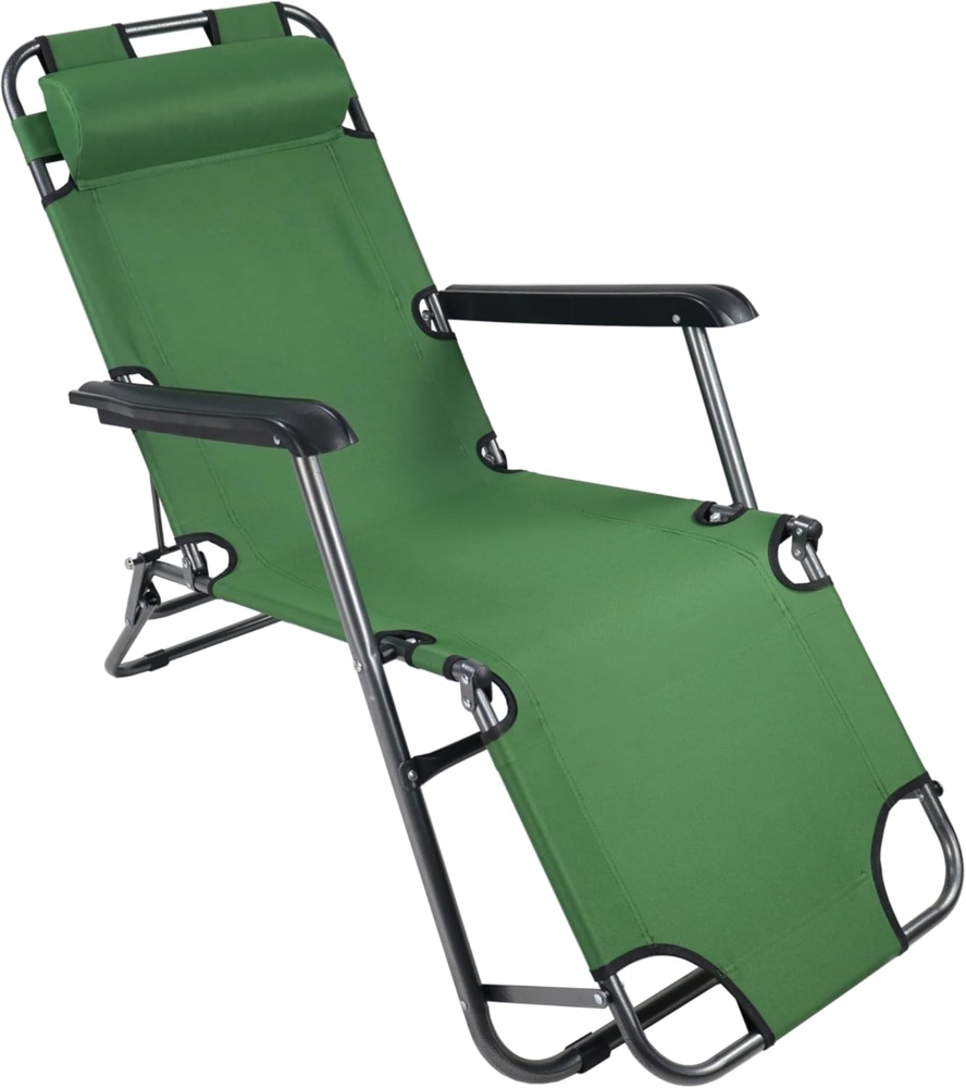 VCM Sonnenliege Maltosa 919973 Grün L. 153 x H. 27 x B. 60 cm Bild 1