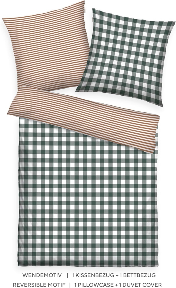 TOM TAILOR HOME Bettwäsche CLASSIC CHECK in Gr. 135x200cm oder 155x220cm, Flanell, 2 teilig, new bedroom, gewebtes Label Bild 1