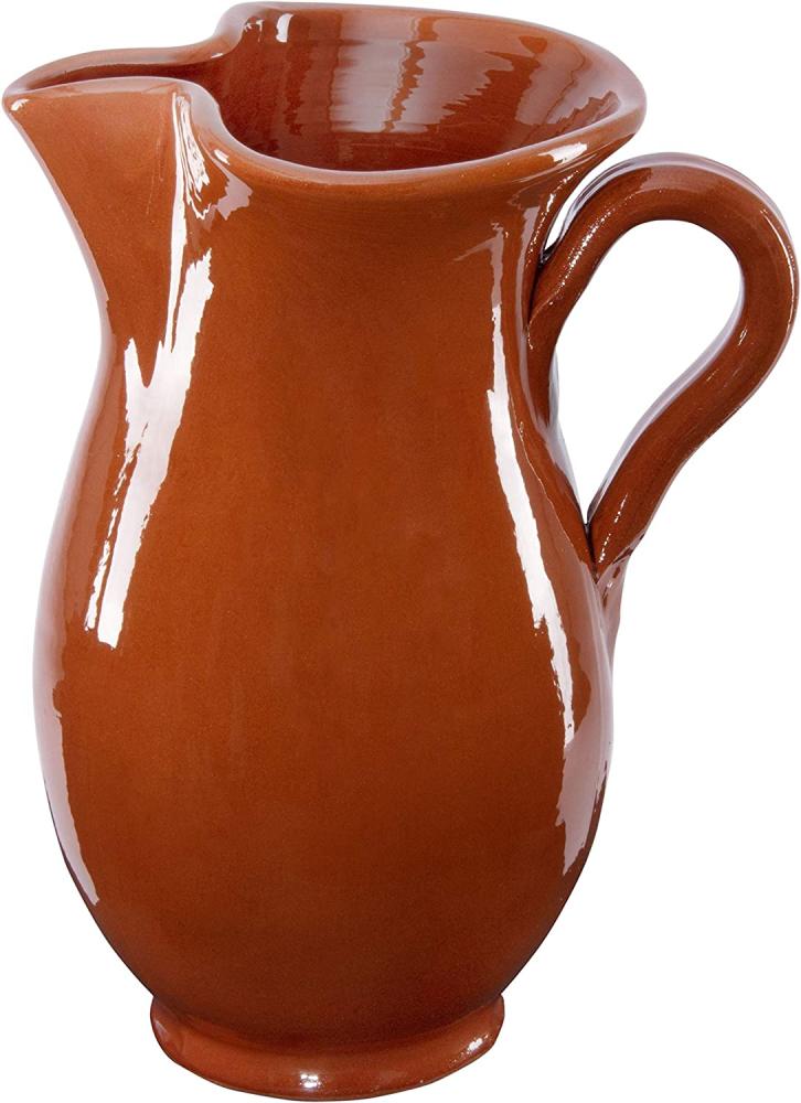 Pitcher Glasiert 2L Mediterran Unikat Handarbeit Wein-Karaffe Sangria Kanne Antike/Vintage Wikinger Bild 1