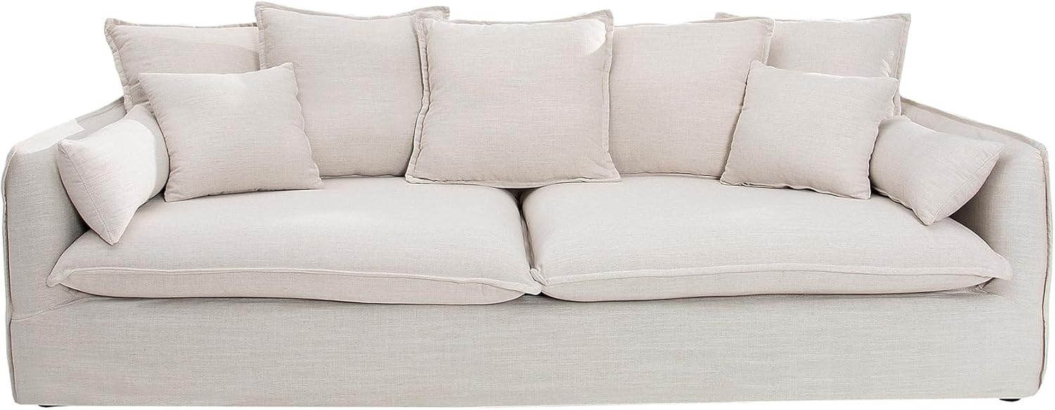 riess-ambiente 3-Sitzer HEAVEN 210cm natur · Hussensofa inkl. Kissen und abnehmbaren Bezug, Einzelartikel 1 Teile, Wohnzimmer · Leinenstoff-Gemisch · Federkern-Polsterung · Landhausstil Bild 1