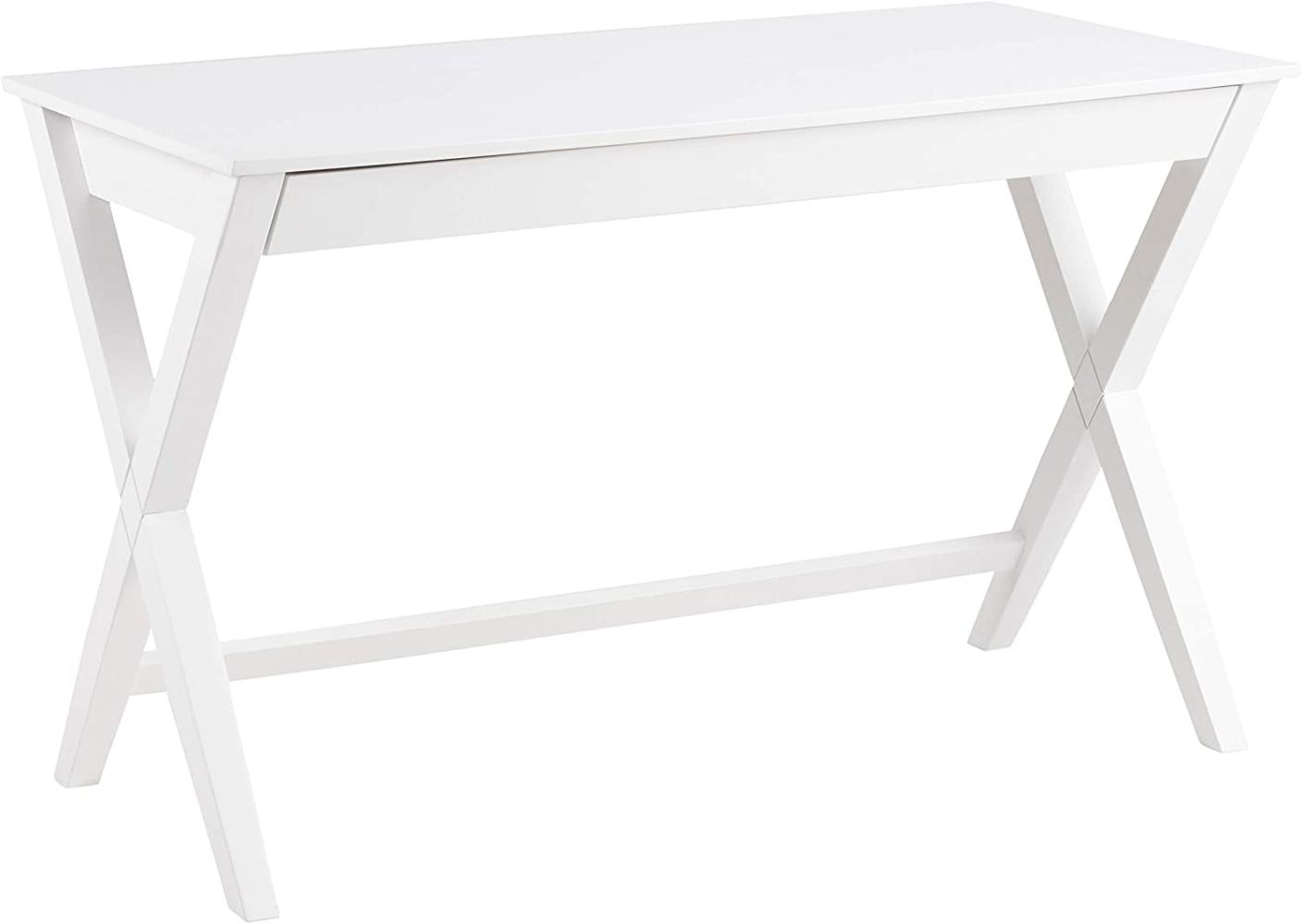 Schreibtisch mit einer Schublade, weiß, 120 x 75 x 60 cm Bild 1