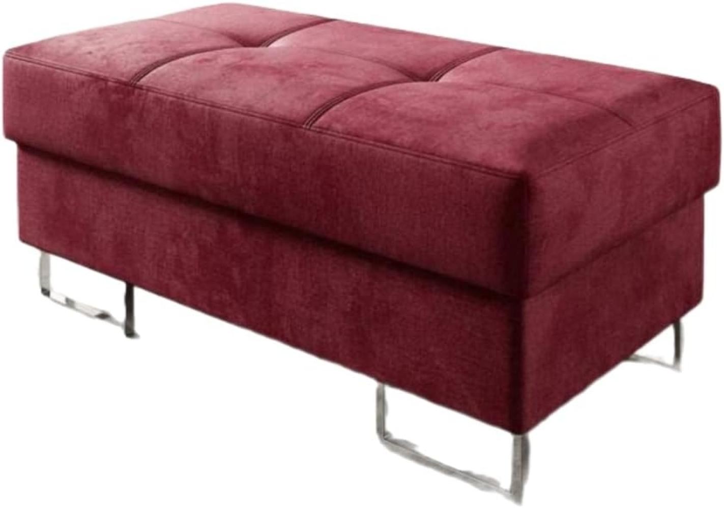 Beistellhocker Jess mit Stauram Bordeaux Bild 1