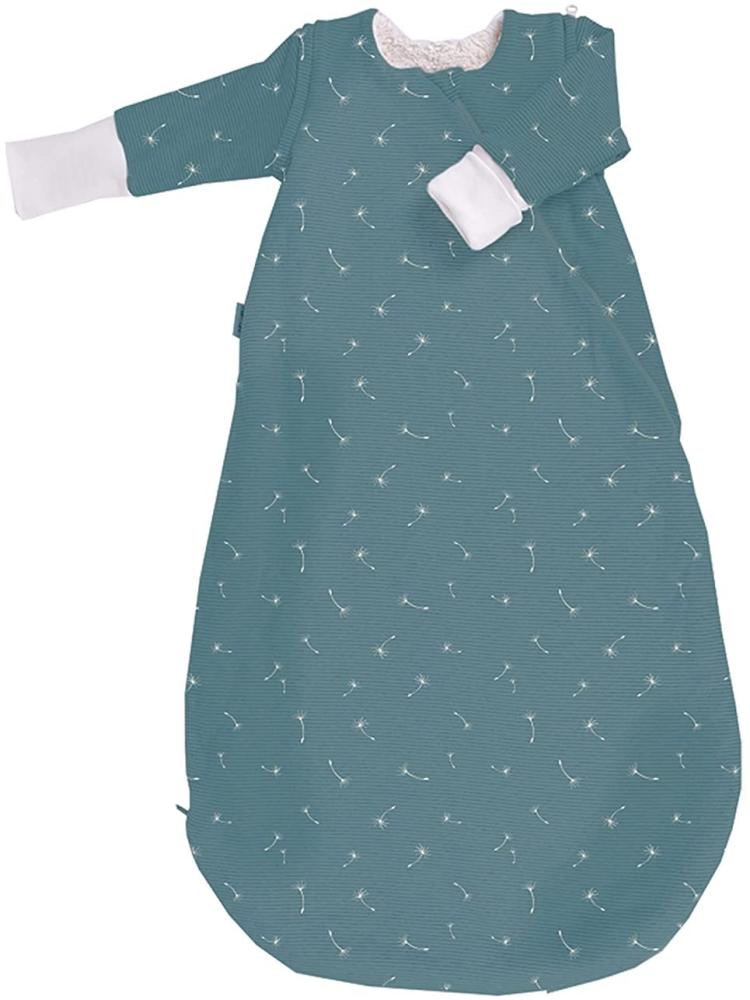 Popolini iobio Schlafsack Winterschlafsack Vario Interlock/Teddyplüsch GOTS Blue Dandelion M=90cm Bild 1