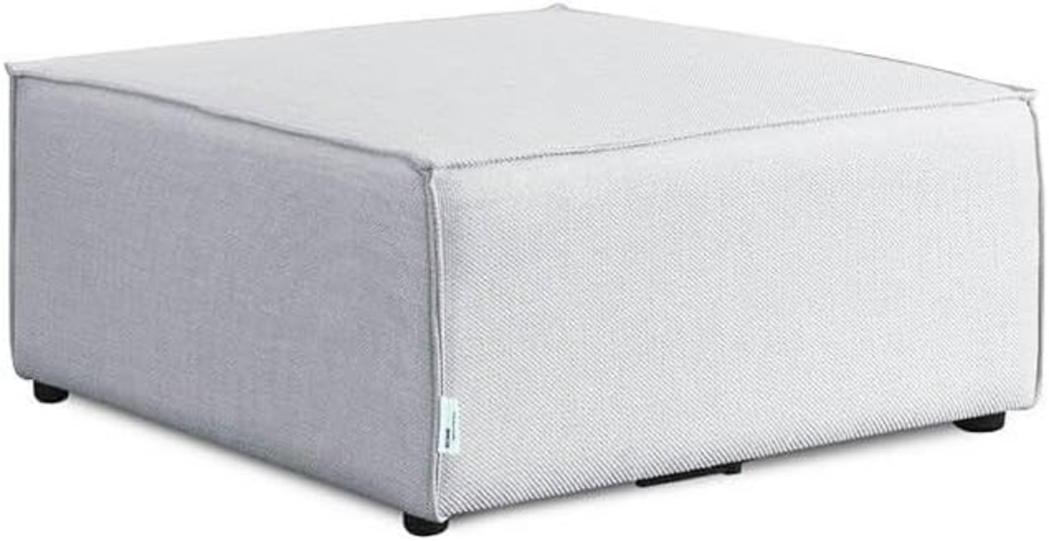 HOME DELUXE Modulares Sofa Hocker VERONA - 87 x 87 cm Hellgrau Bild 1