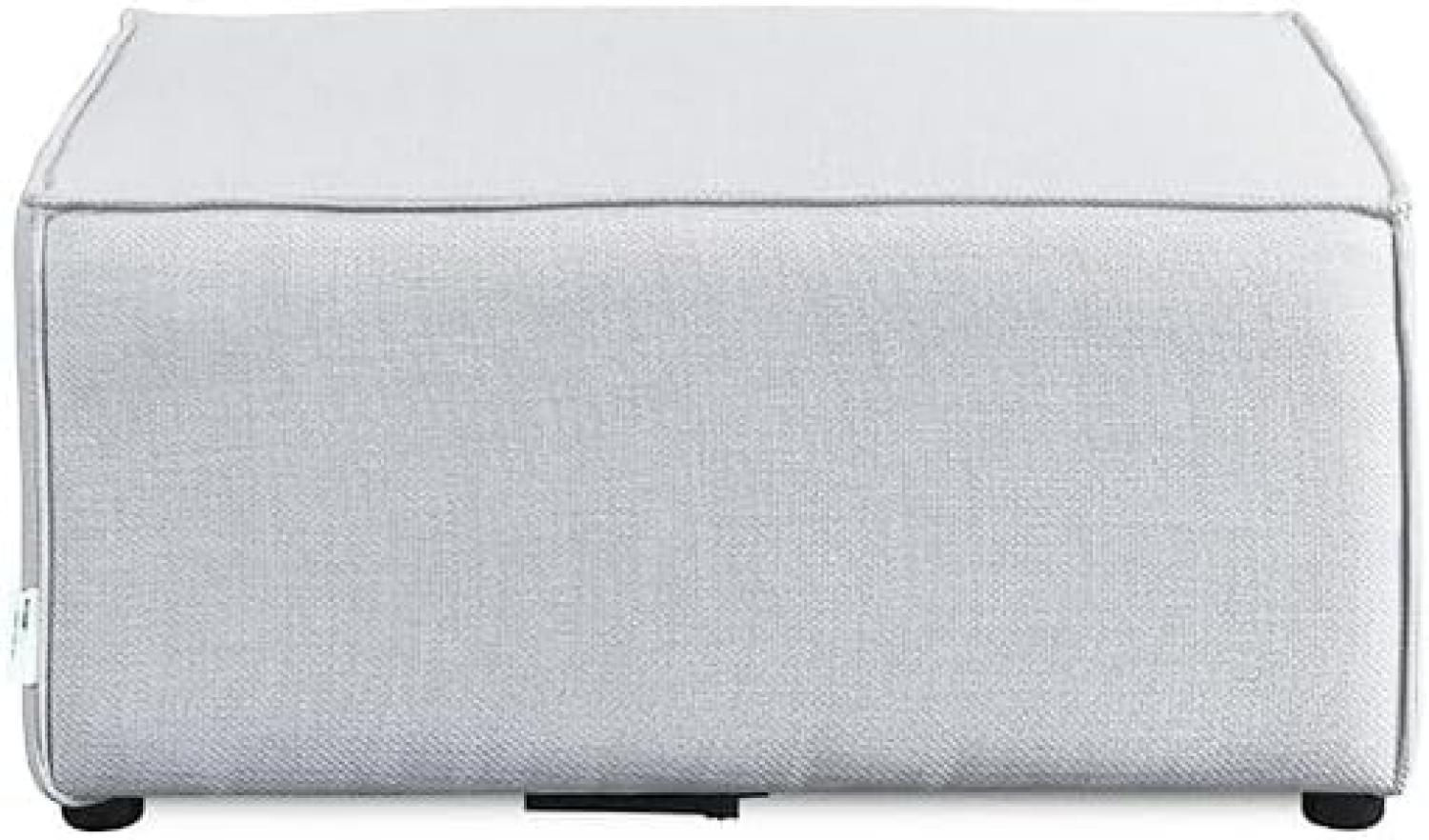 HOME DELUXE Modulares Sofa Hocker VERONA - 87 x 87 cm Hellgrau Bild 1