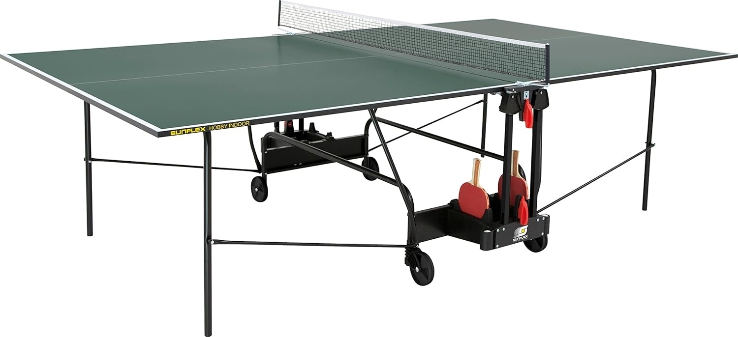 Sunflex Tischtennisplatte Hobby Indoor mit Tischtennisnetz grün Bild 1