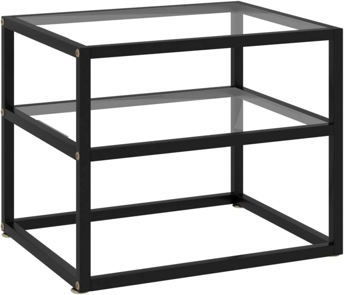 vidaXL Konsolentisch Transparent 50 x 40 x 40 cm Hartglas Bild 1